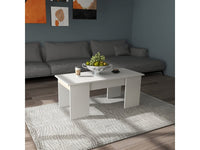 Habitat et Jardin Tavolino 102x50x43 cm Bianco Rettangolare Minimalista