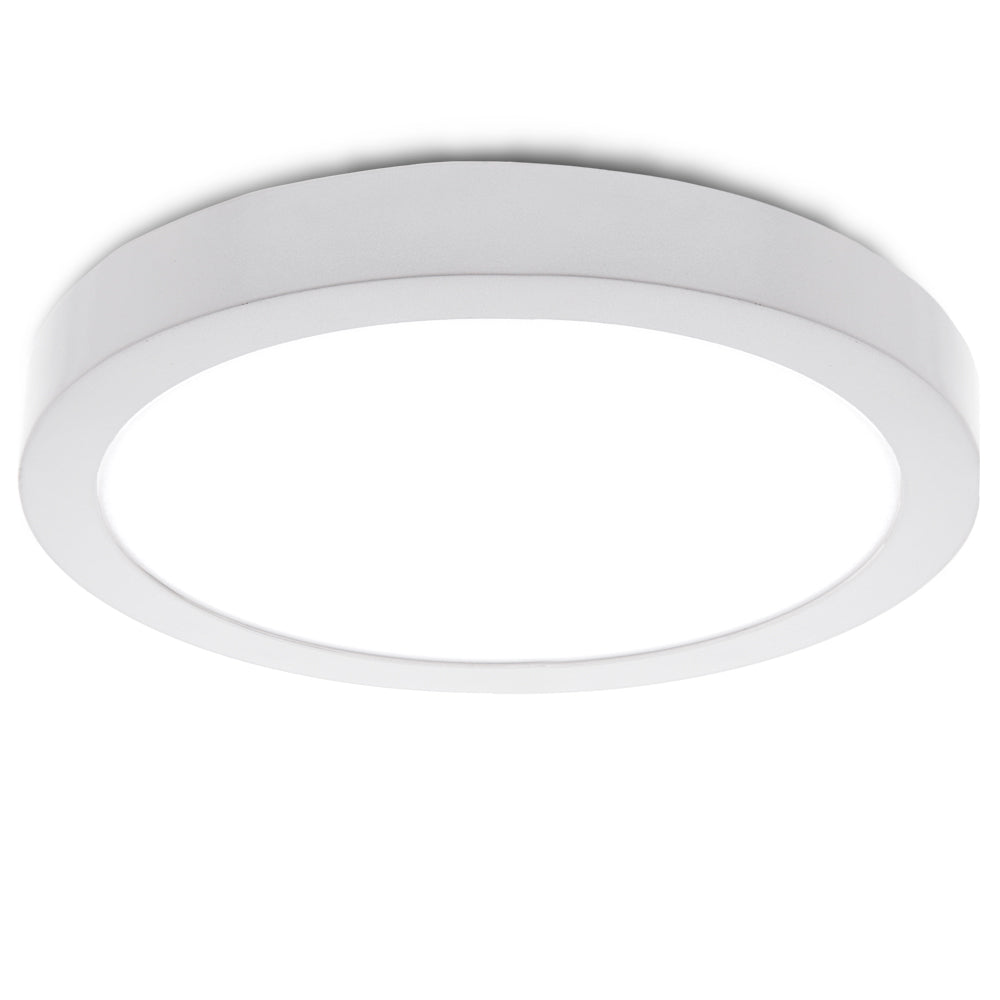 Plafoniera LED soffitto lampada parete muro 25W resa 250W luce interni ripostiglio bagno 230V TONDO LUCE FREDDA 6400K