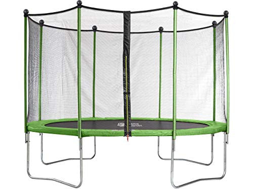 Habitat et Jardin Trampolino 4.25 m Verde con Rete di Sicurezza