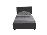 Habitat et Jardin Letto Singolo 90x190 cm con Contenitore Nero in PVC