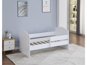 Letto per Bambini 80x160cm Legno Bianco con Barriera Habitat et Jardin