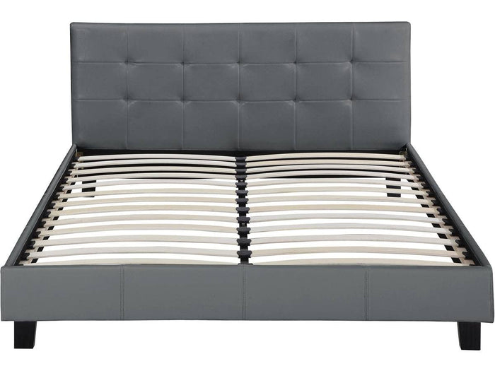 Letto Matrimoniale 160x200 Grigio Chiaro Testiera Imbottita Habitat et Jardin