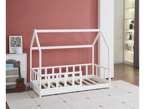 Letto a capanna 80x160 cm in legno bianco Habitat et Jardin per bambini