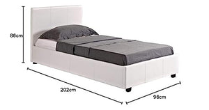 Habitat et Jardin Letto con Contenitore 90x190cm Bianco in Compensato