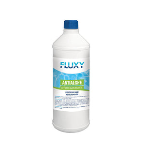 ANTIALGHE LIQUIDO X PISCINE UNIVERSALE AZZURRANTE 1KG NON SCHIUMOGENO 12PZ FLUXY