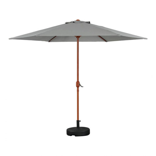 Parasol Giardino Alluminio Ø 3m Grigio Protezione UV HABITAT ET JARDIN