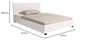 Habitat et Jardin Letto Doppio 160x200cm Bianco con Contenitore Moderno