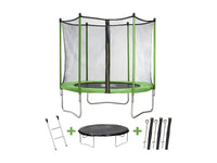 Yoopi Trampolino 2.44 m Verde con Rete di Sicurezza per Bambini