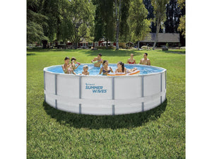 Piscina tubolare Ø 4,88 x 1,22 m rotonda Habitat et Jardin con accessori