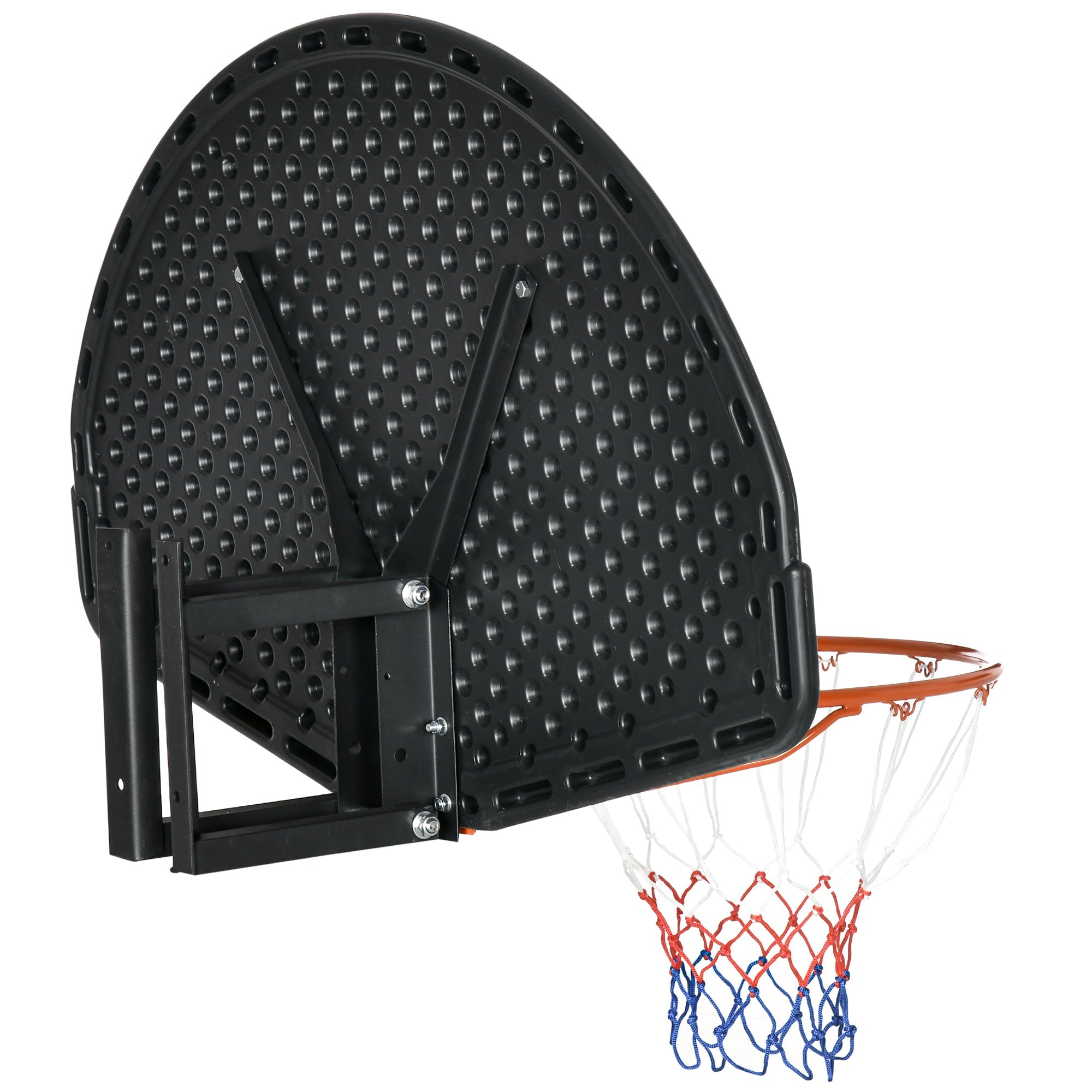 Canestro Basket per Bambini e Adulti 110x90x70 cm  in Acciaio e PE Nero e Giallo