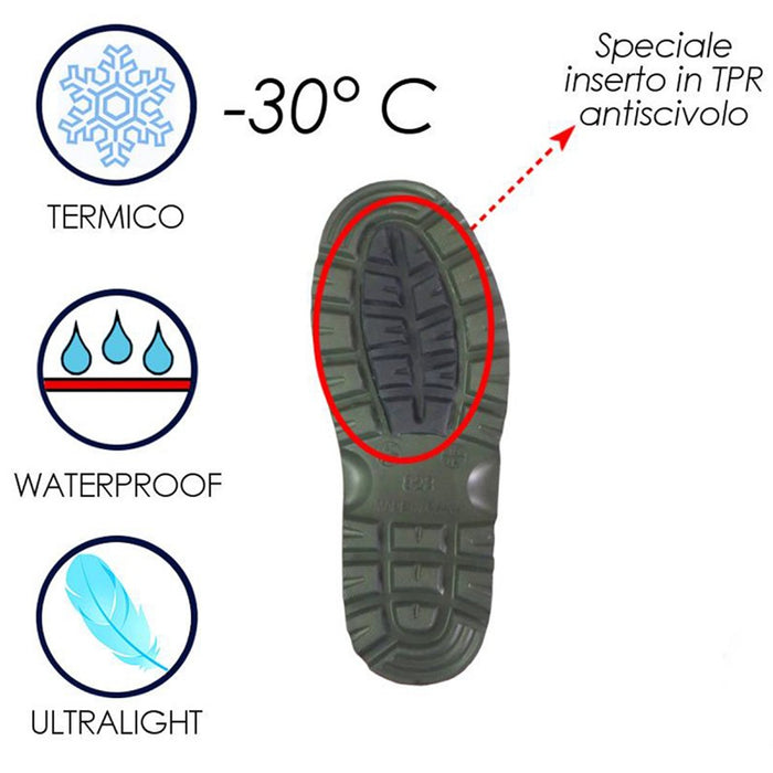 Stivale in eva termico antiscivolo ultraleggero numero 43