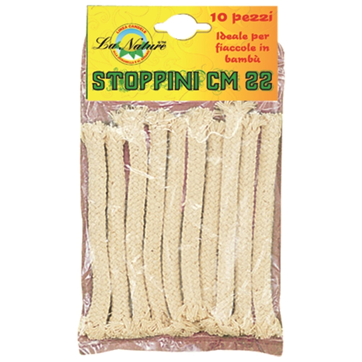 Stoppini di ricambio cm 22 per torce in bamboo pezzi 10