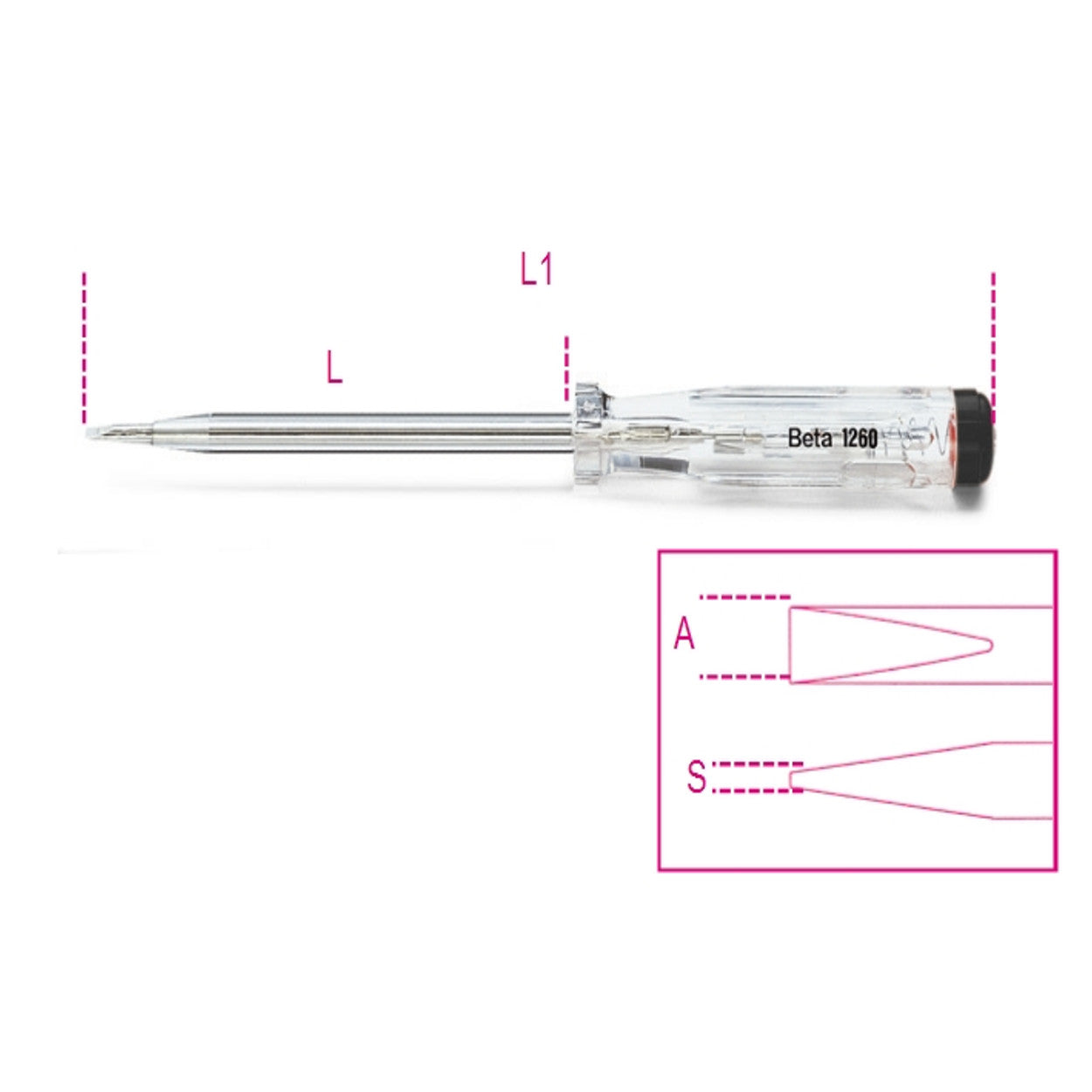 Giraviti beta 1253 cercafase 150/250v da 100 millimetri