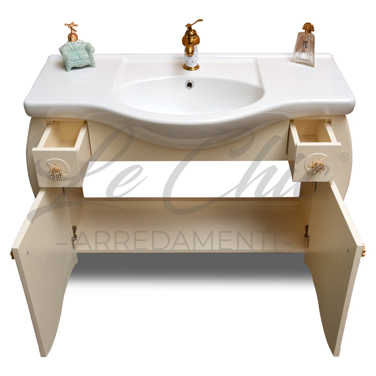 Mobile bagno shabby 105 cm avorio