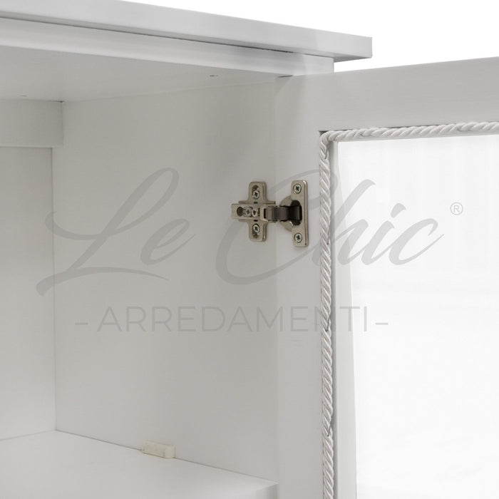 Maxi colonna Carla armadietto barocco white con fregi