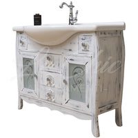 Composizione bagno Nettuno in rovere shabby chic