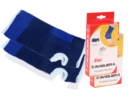 2 Cavigliere Elastiche Palestra Cavigliera Sportiva per Uomini e Donne Colore Blu