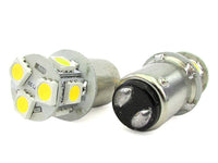 2 Lampade Led Barca Nautica BA15D B15D Bianco Freddo 12V 24V 2W No Polarita Piedi Dritti 8 Smd 5050 Baionetta G18