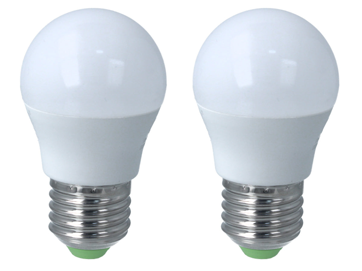 2 PZ Lampada A Led E27 G45 6W Bianco Freddo 6500K 510 Lumen