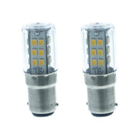 2 Pezzi Lampada Led Barca BA15D Bianco Caldo 12V 24V 4W