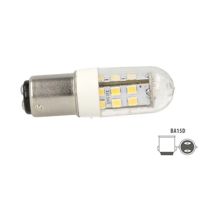 2 Pezzi Lampada Led Barca BA15D Bianco Neutro 12V 24V 4W