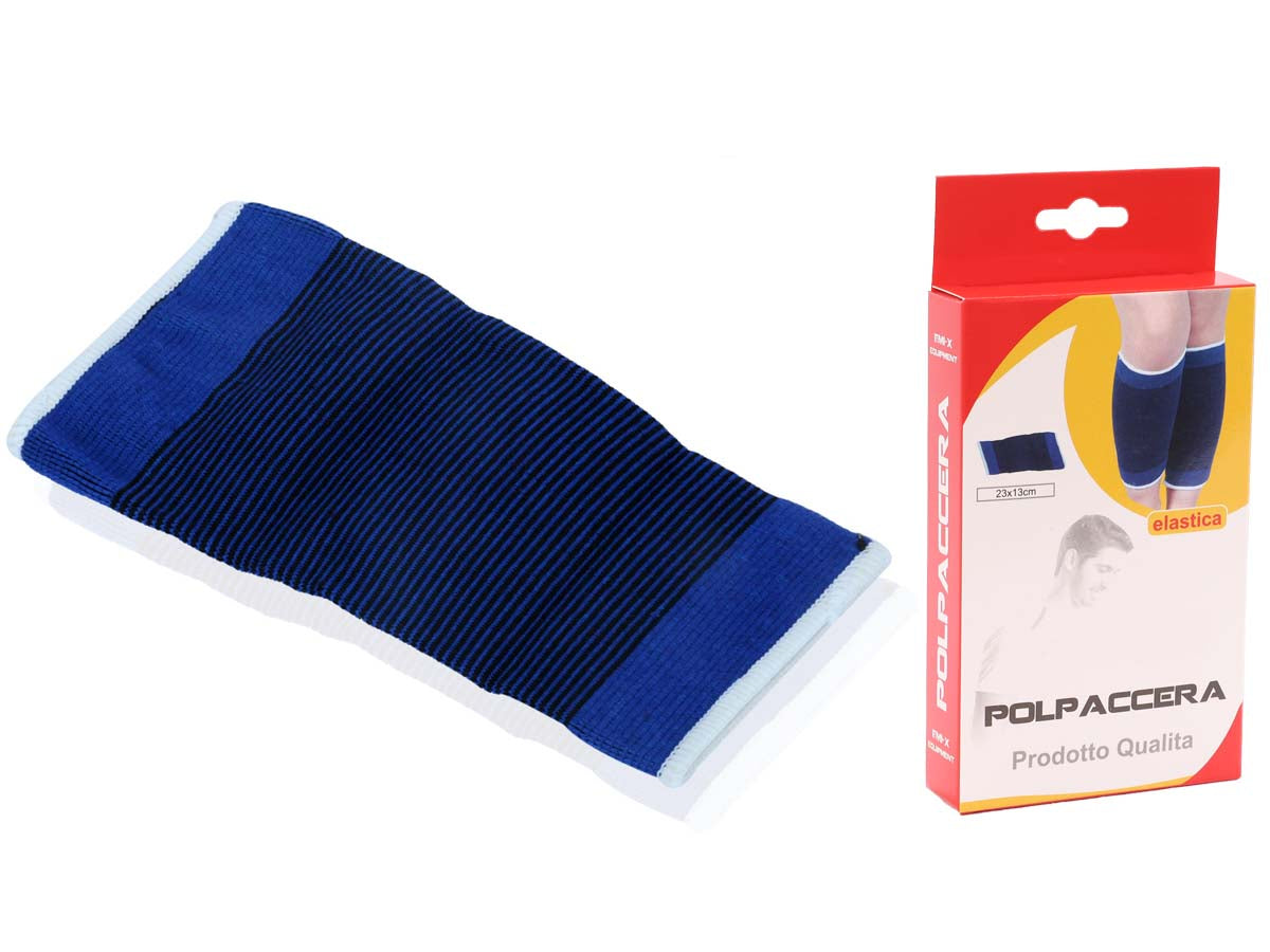 2 Polpaccere Elastiche Palestra Polpaccera Sportiva per Uomini e Donne Colore Blu