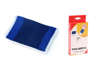 2 Polsiere Colore Blu Fascia da Polso Elastica Per Sport Palestra Lavoro