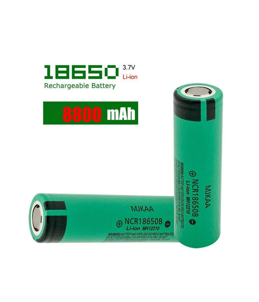 2 Batterie Pile Batteria Ricaricabile Ioni Di Litio 8800mah 3.7v Torce Led         