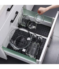 2 Organizer Divisori Separatori Per Cassetti Mobili Cucina Stoviglie Regolabili         