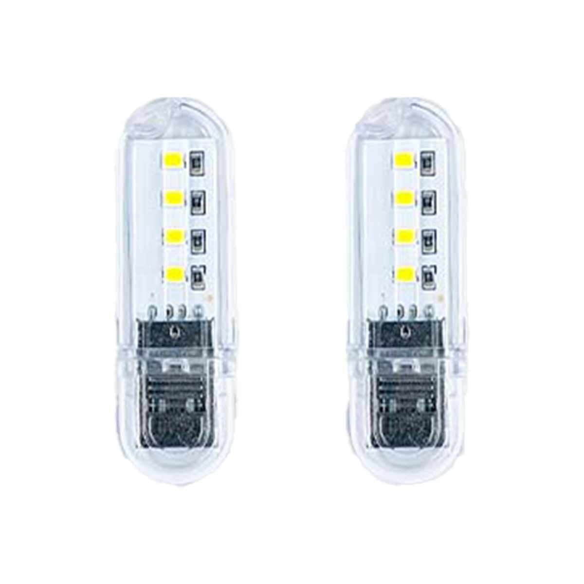 2 pcs Lampada Notturna Decorativa USB a LED Portatile 0.8W 59LM Luce Calda 3000K