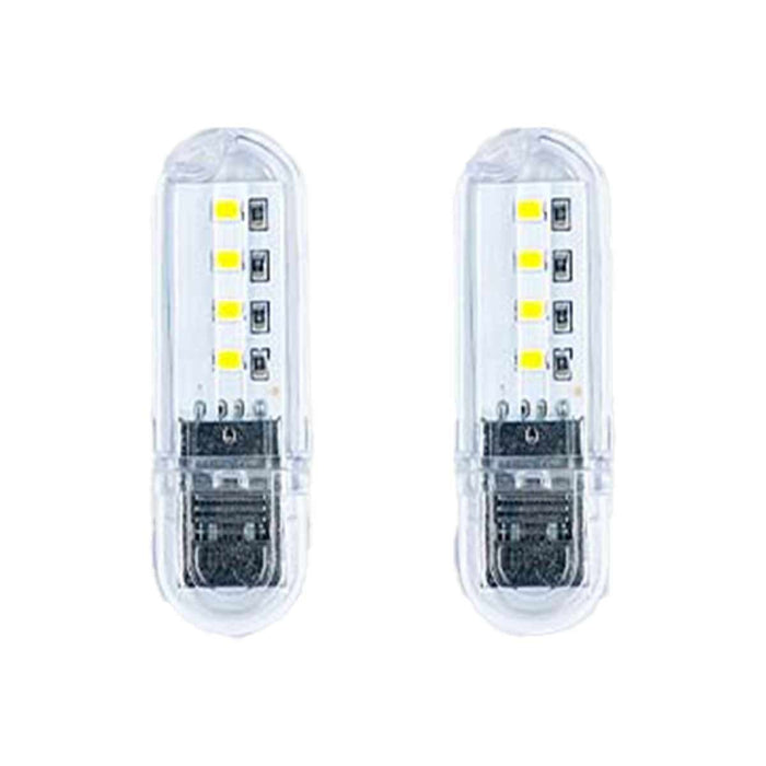 2 pcs Lampada Notturna Decorativa USB a LED Portatile 0.8W 59LM Luce Fredda 6500K