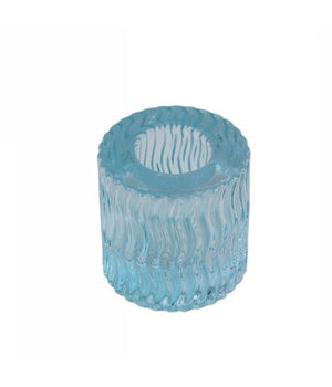 2 Porta Candela Lanterna Rotondo Bomboniera Matrimonio Decorazione Tea Light 5x5  Celeste       