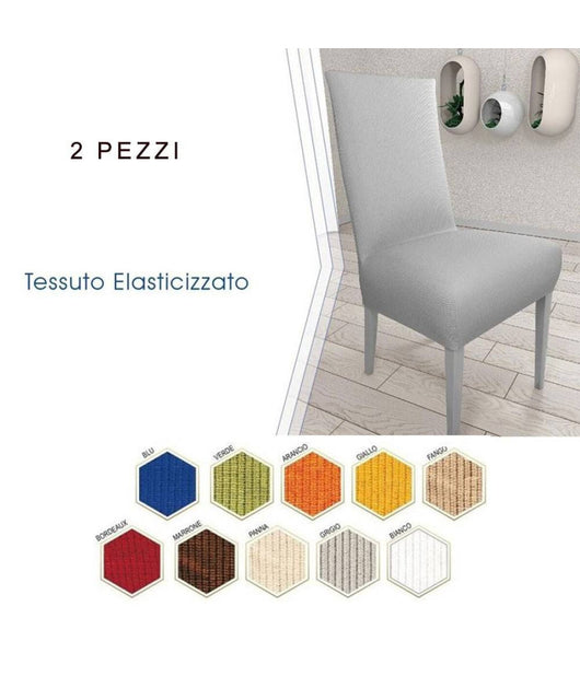 2 Pz Coprisedia In Tessuto Elasticizzato Copri Schienale Vari Colori Lavabile         