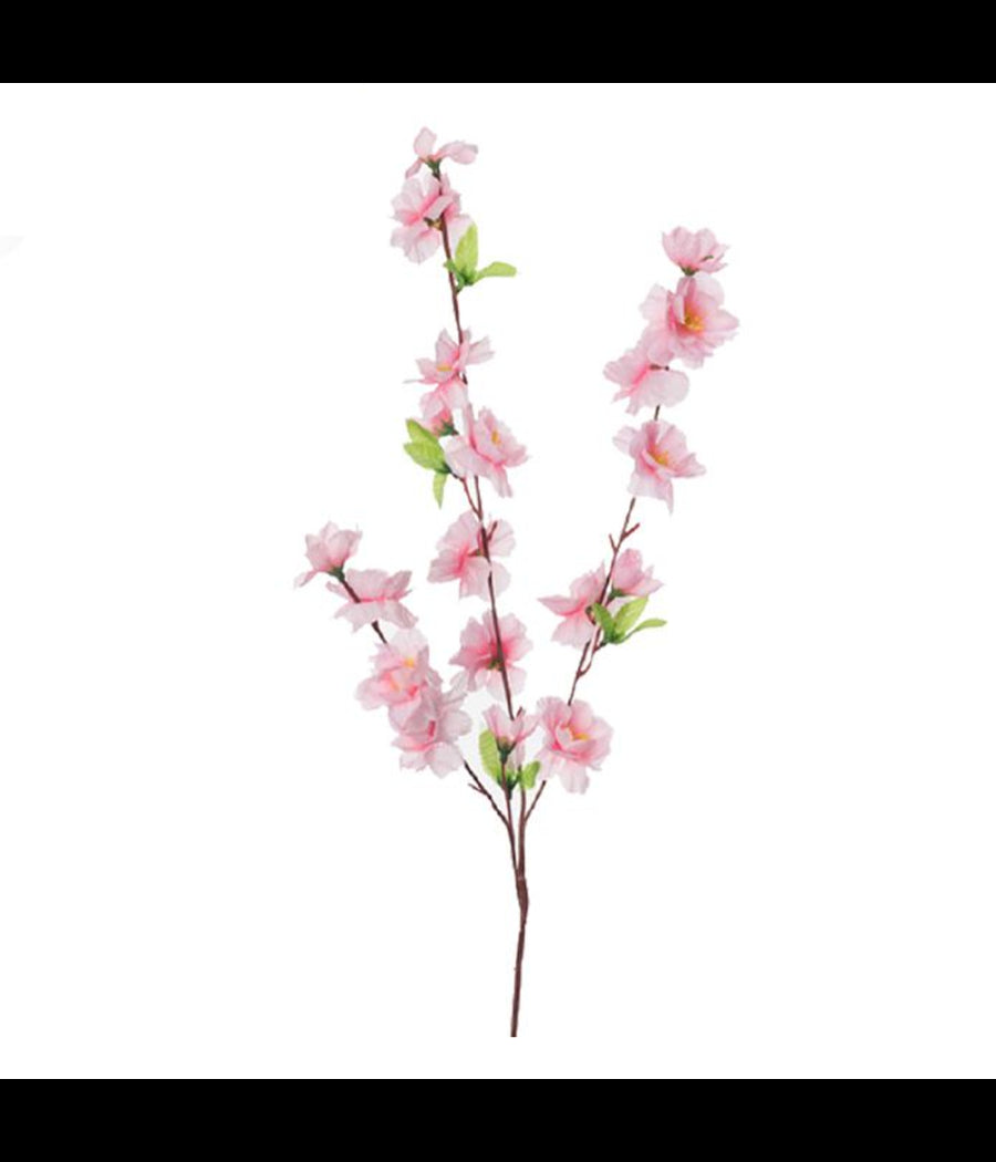 2 Pz Fiori Pesco Finti Artificiali Primavera Decorazione Interno Esterno Bouquet  Rosa       