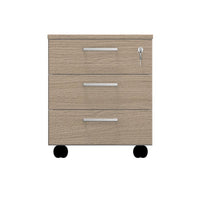 Cassettiera da ufficio con Rotelle OFFICE, L 42 x P 56 x H 51 cm (Rovere Chiaro)