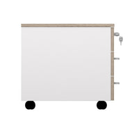 Cassettiera da ufficio con Rotelle OFFICE, L 42 x P 56 x H 51 cm (Rovere Chiaro)