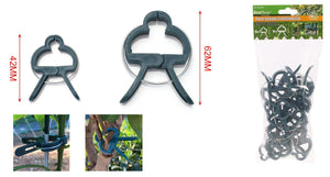 20 Pezzi Clips per Piante Sostegno per Piante Rampicanti Pinze a Morsetti Per Giardino 42mm + 62mm