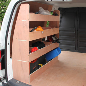 Tappezzeria Camper Furgone Grigio Argento & Scaffale per VW Caddy SWB