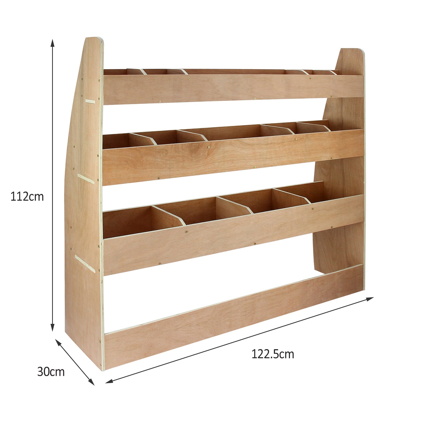 Scaffale per Van VW Caddy Maxi in Legno Compensato 12mm con 14 Scompartimenti