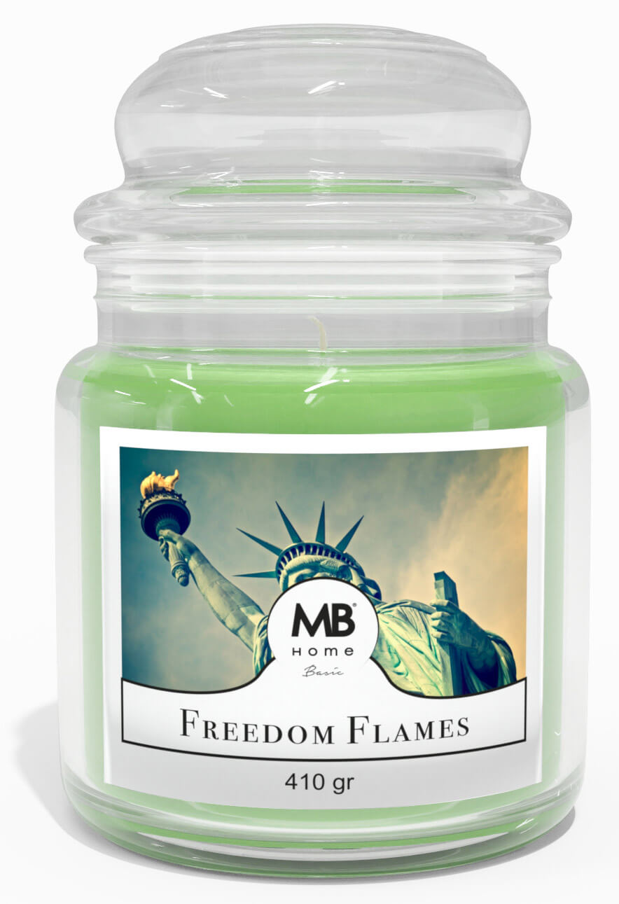 Candela Profumata 410 gr in Cera Vegetale Vasetto in Vetro Freedom Flames