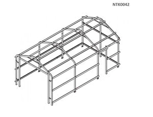 Casetta Box da Giardino in Lamiera di Acciaio 360x608x307 cm Verde