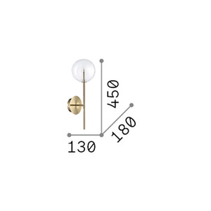 Applique Contemporanea Equinoxe Metallo Cromo 1 Luce 2W 3000K Luce Calda