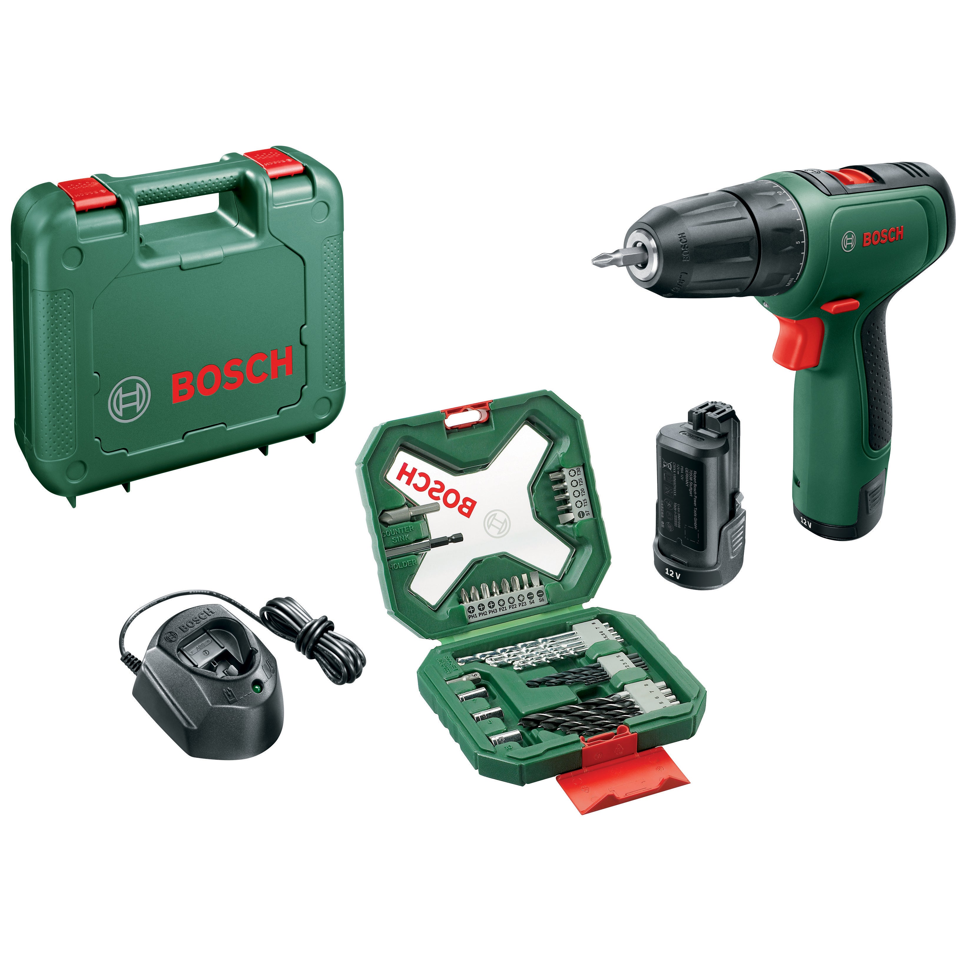 BOSCH-V 12V TRAP.2 BATT.1,5Ah EASYDRILL1200 KIT  PZ 1,0