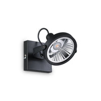 Plafoniera Moderna Glim Metallo Nero 1 Luce Gu10 10W 3000K Luce Calda