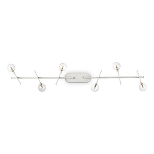 Plafoniera Moderna Maracas Metallo Bianco 6 Luci 2W 3000K Luce Calda