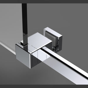 Box Doccia 3 Lati 1 Anta Scorrevole in Cristallo Trasparente 8mm H200 Bonussi Eliane 70x160x70 cm