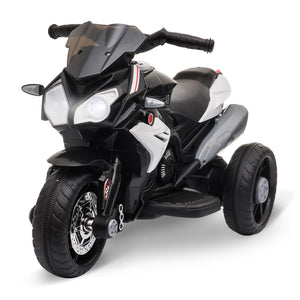 Moto Elettrica per Bambini 6V 3 Ruote Nera