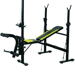 Stazione Fitness Multifunzione 175x110x202 cm in Acciaio Nero