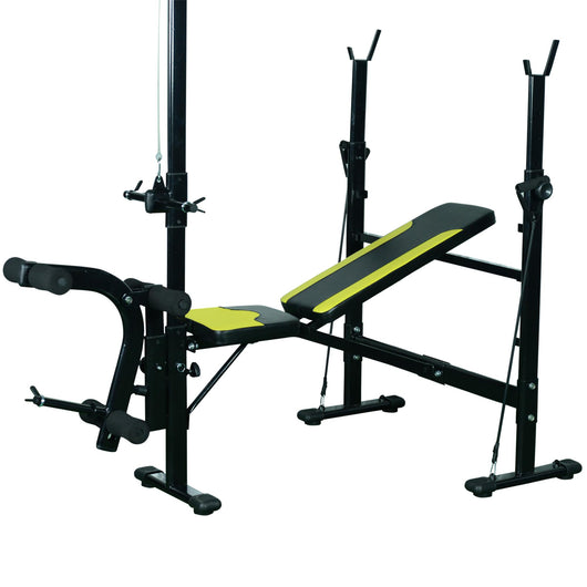 Stazione Fitness Multifunzione 175x110x202 cm in Acciaio Nero