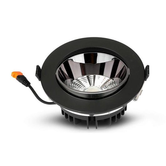 Downlight LED - Samsung Chip 30W CoB riflettore Black Housing 6400K